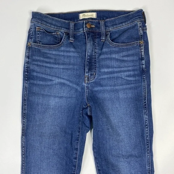 Madewell 10" Roadtripper High Rise Skinny Jeans Size 27 Medium Wash 28" Inseam - Picture 2 of 14
